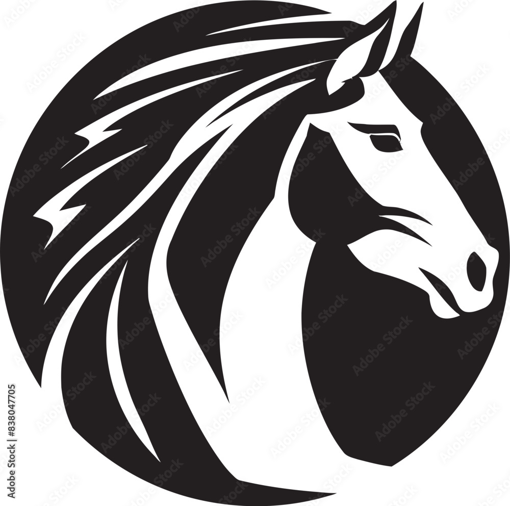 Fototapeta premium Graceful Horse Icon Logo Graphic Elegant Horse Emblem Vector Design