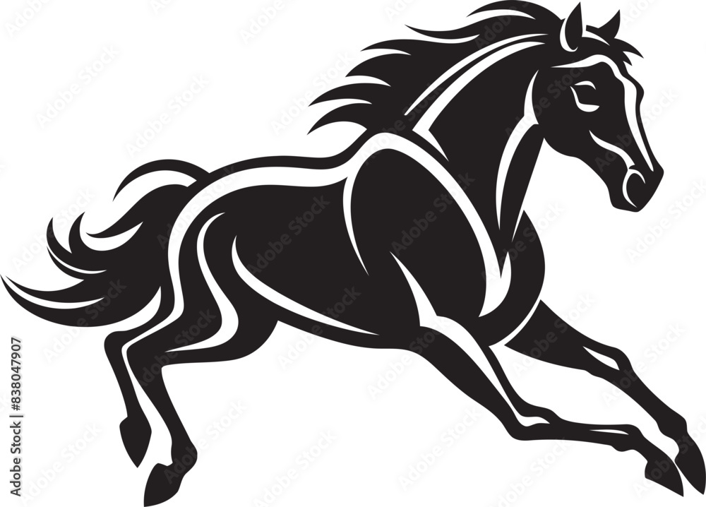 Powerful Steed Logo Graphic Art Modern Equine Icon Vector Design Powerful Steed Logo Graphic Art Modern Equine Icon Vector Design