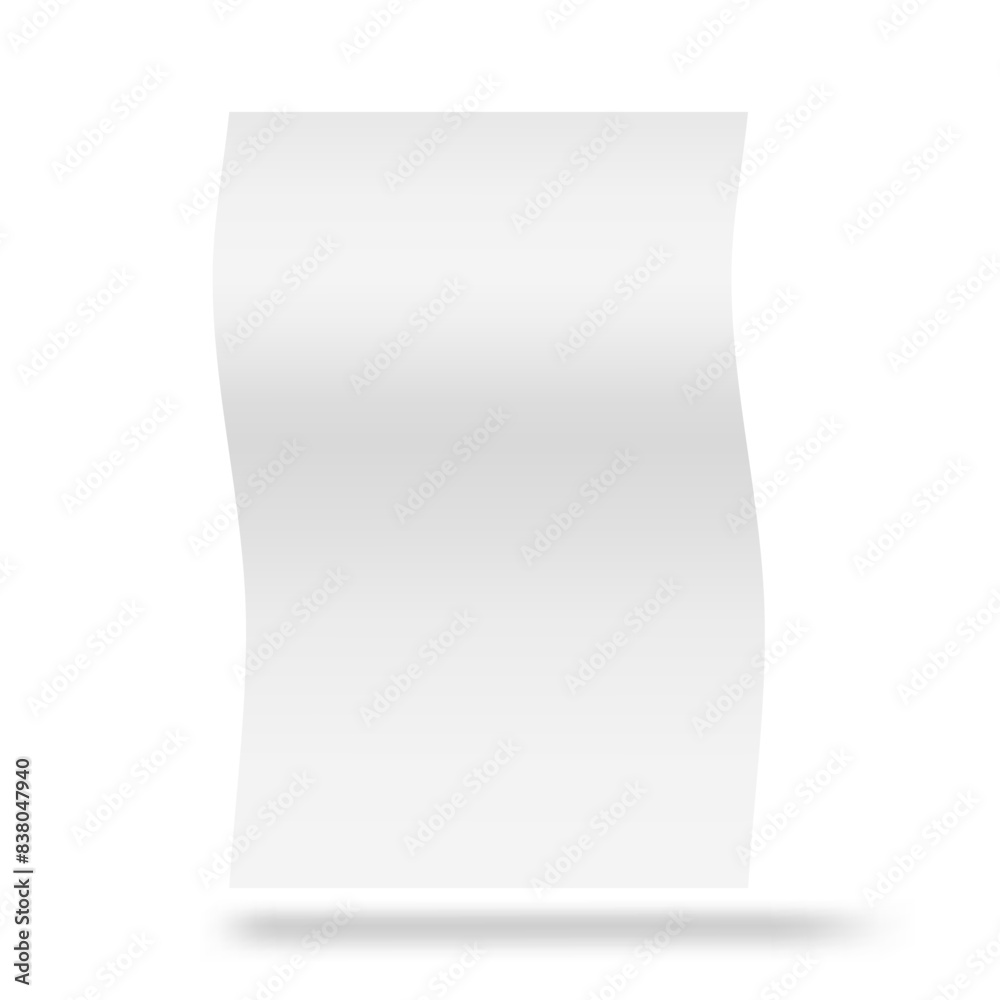 Clear White Paper Sheet Flying Isolated On White Clear White Paper Sheet Flying Isolated On White