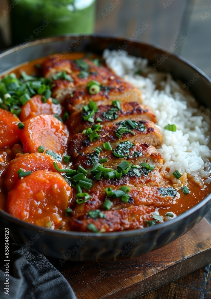 Japanese Curry - Thick, mild curry served with rice and often accompanied by breaded cutlets or vegetables.