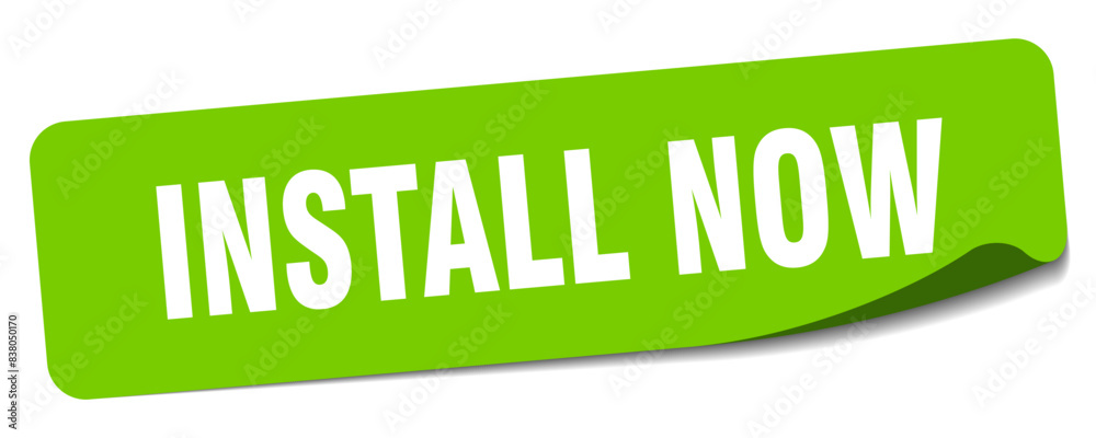 install now sticker. install now label install now sticker. install now label