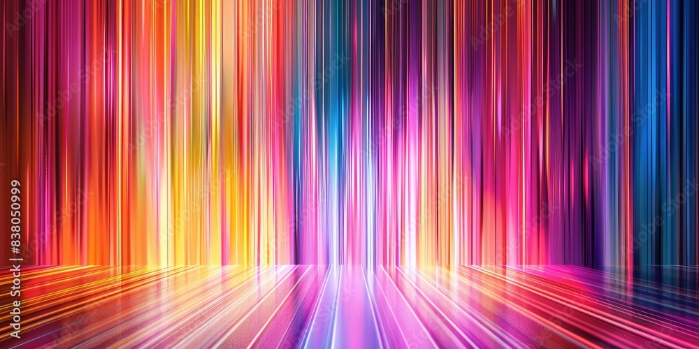 Fototapeta premium Dynamic Neon Stripes with Light Effects
