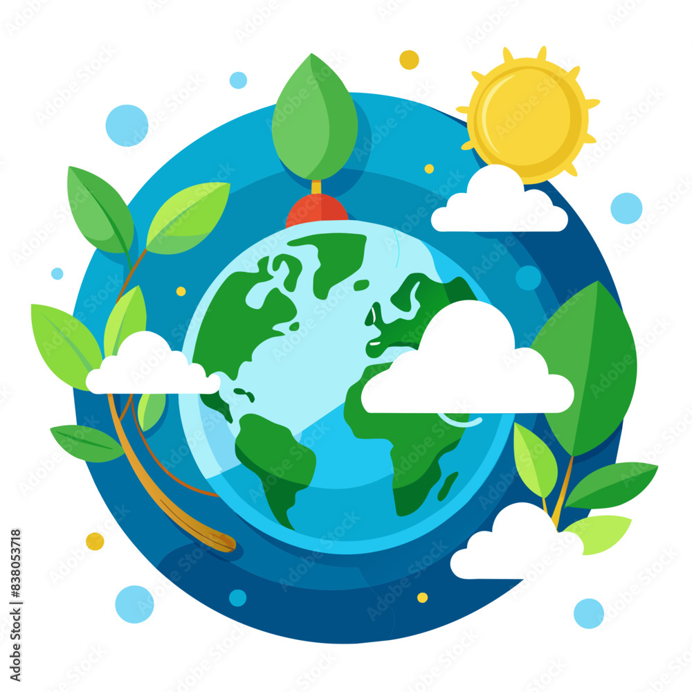 Naklejka premium green planet earth