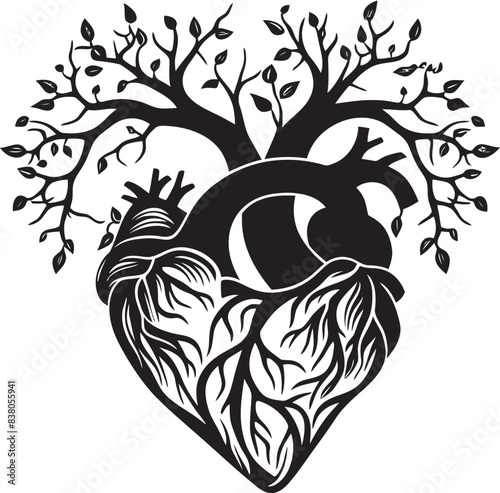 Abstract Human Heart Icon Graphic Emblem Minimal Artistic Heart Design Logo