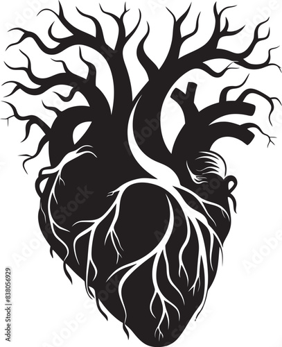 Geometric Heart Icon Minimal Emblem Modern Heart Design Graphic Symbol