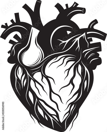 Simple Heart Outline Iconic Design Minimal Artistic Heart Logo Graphic