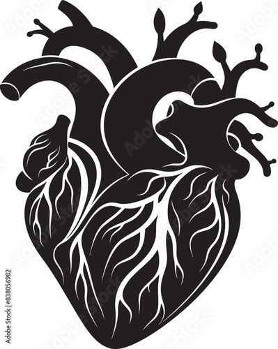 Elegant Heart Logo Minimal Graphic Abstract Heart Icon Iconic Emblem