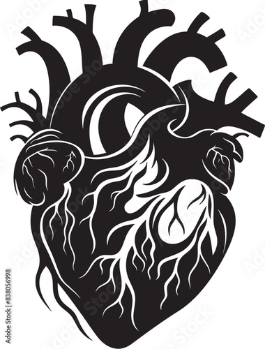 Abstract Heart Icon Iconic Emblem Simple Heart Outline Graphic Art