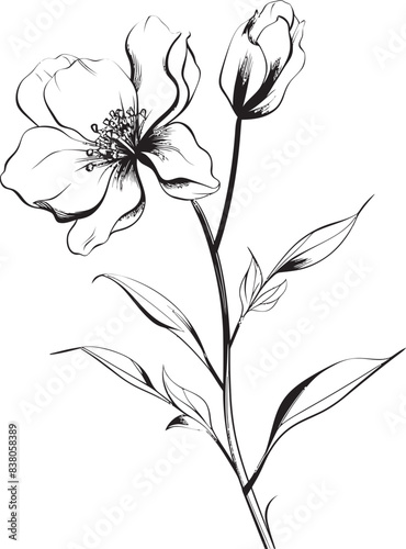 Wallpaper Mural Minimalist Abstract Floral Graphic Symbol Sleek Geometric Design Flower Icon Torontodigital.ca