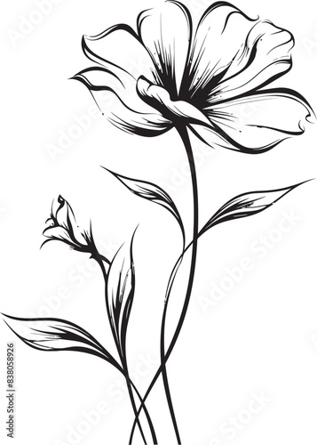 Wallpaper Mural Geometric Line Drawing Symbol Flower Graphic Linear Minimalist Emblem Icon Design Torontodigital.ca
