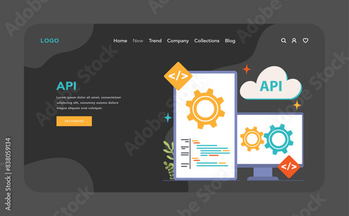 Open source web banner or landing page dark or night mode.