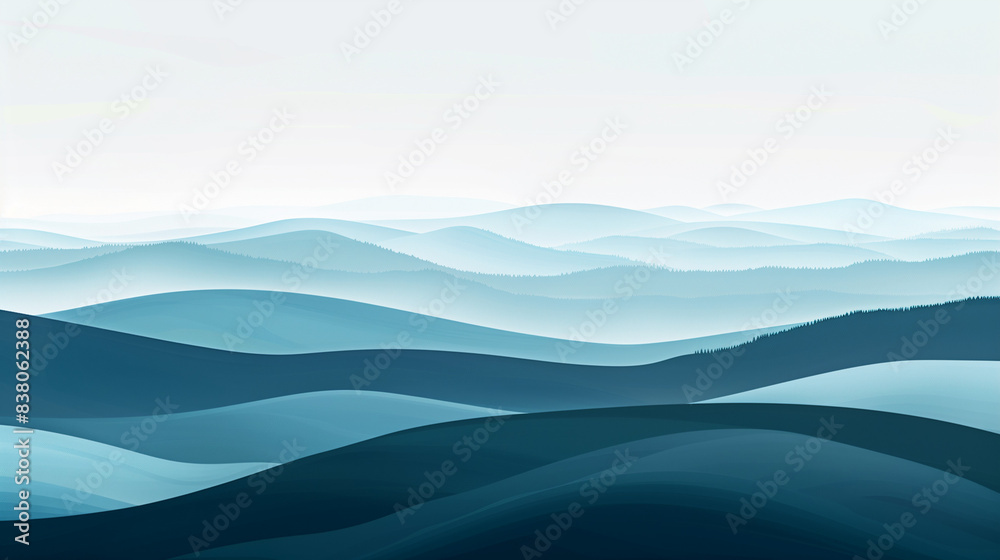 geometric blue landscape hills geometric blue landscape hills