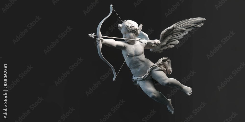 Obraz premium Cupid Shooting Arrow in Abstract Style