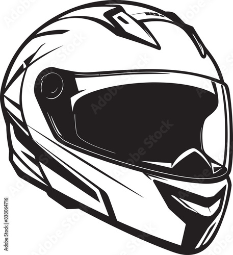 Minimalist Racing Emblem Elegant Design Sleek Helmet Outline Minimalistic Symbol