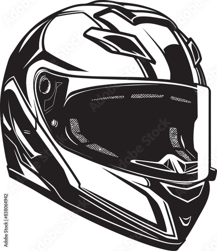 Minimalist Helmet Sketch Elegant Symbol Sleek Racing Emblem Iconic Motorcycle