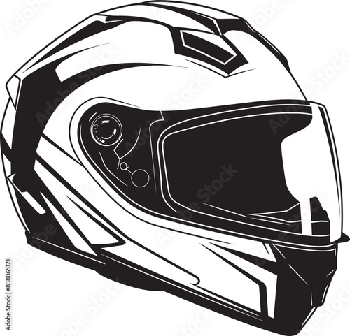 Minimalist Racing Gear Graphic Emblem Linear Helmet Outline Minimalistic Helmet