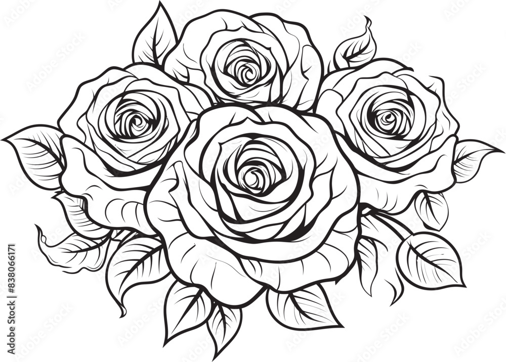 custom made wallpaper toronto digitalAbstract Rose Emblem Stylish Graphic Representation Elegant Bouquet Design Iconic Floral Logo