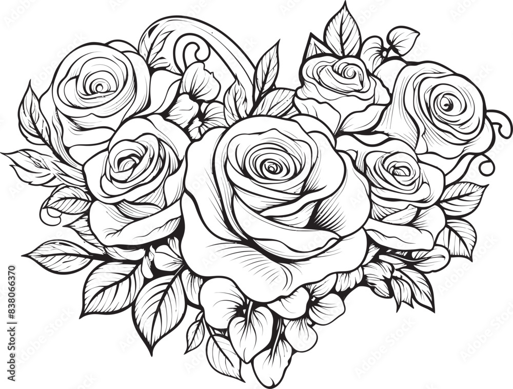 custom made wallpaper toronto digitalSimple Floral Icon Elegant Logo Sleek Rose Outline Graphic Floral Symbol