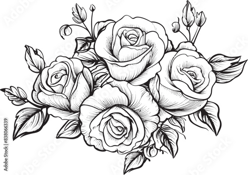 Wallpaper Mural Modern Floral Sketch Abstract Emblem Abstract Rose Design Minimalist Floral Logo Torontodigital.ca