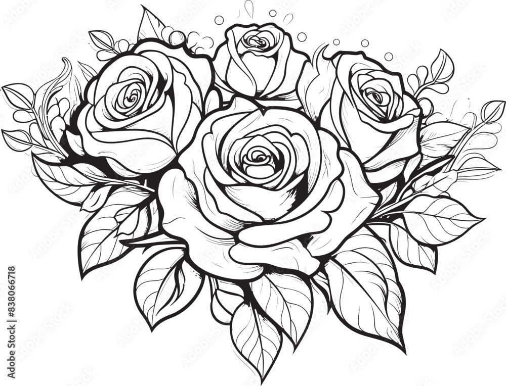 custom made wallpaper toronto digitalAbstract Rose Icon Stylish Floral Logo Elegant Floral Design Iconic Symbol