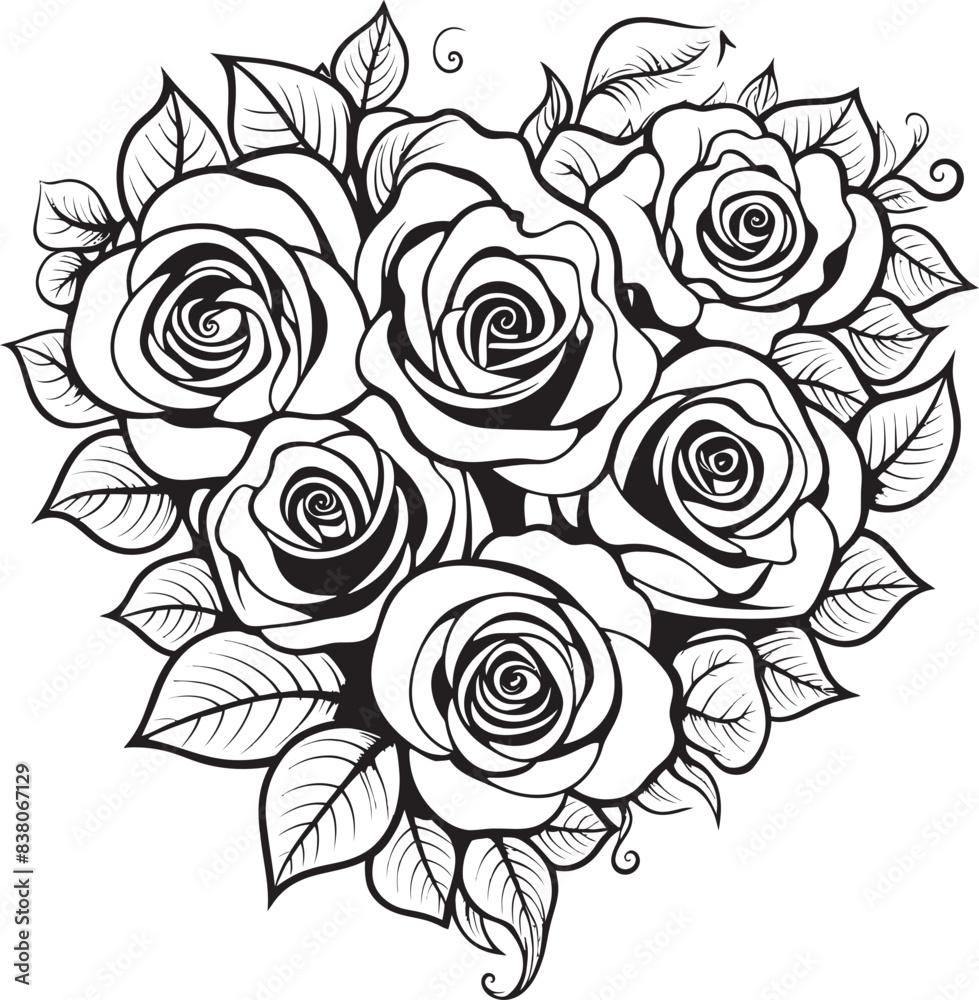 custom made wallpaper toronto digitalMinimal Flower Sketch Iconic Emblem Linear Bouquet Design Stylish Floral Concept