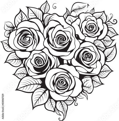 Wallpaper Mural Minimal Flower Sketch Iconic Emblem Linear Bouquet Design Stylish Floral Concept Torontodigital.ca