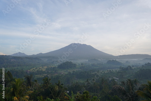 Agung volcano on the island of Bali