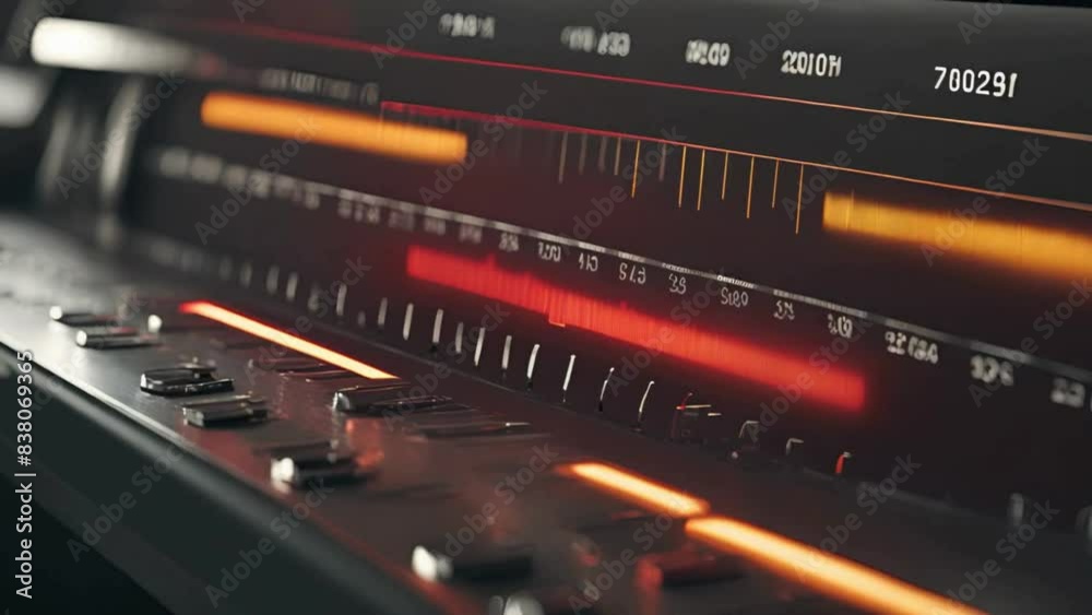 Music VU meters perspective seamless loop Music VU meters perspective seamless loop