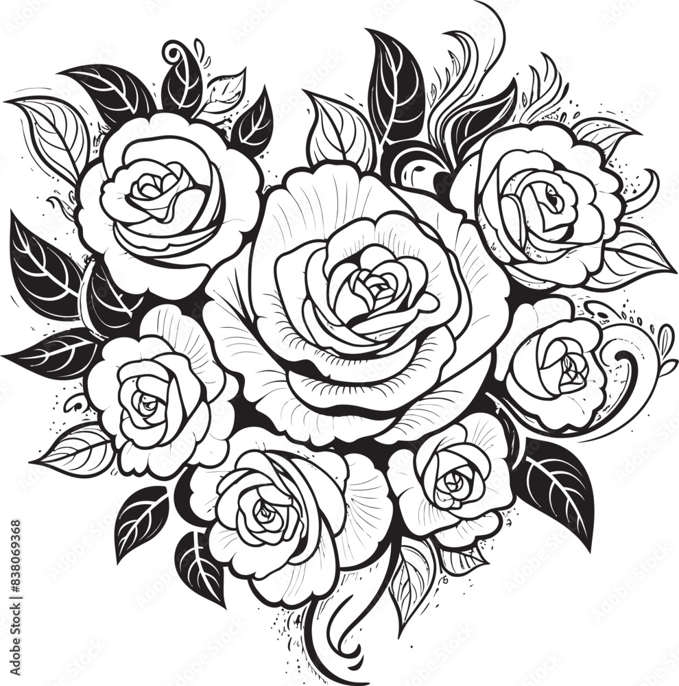 Abstract Floral Emblem Minimalistic Icon Elegant Bouquet Symbol Stylish Floral Concept Abstract Floral Emblem Minimalistic Icon Elegant Bouquet Symbol Stylish Floral Concept
