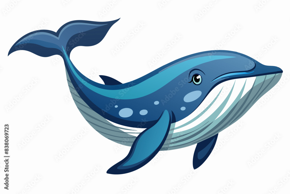 Blue whale isolated on white background. Concept of ocean animal illustration, marine life, underwater, kids art. Print, icon, logo, digital art, element for design. Blue whale isolated on white background. Concept of ocean animal illustration, marine life, underwater, kids art. Print, icon, logo, digital art, element for design.