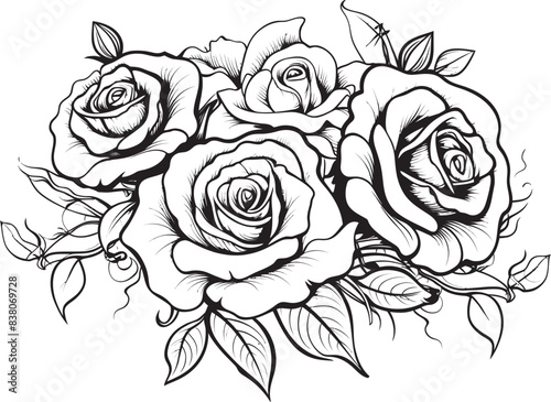 Wallpaper Mural Geometric Floral Symbol Stylish Floral Representation Sleek Floral Design Graphic Rose Bouquet Torontodigital.ca
