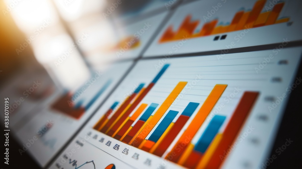 Comprehensive market analytics report with data visualizations and financial metrics Comprehensive market analytics report with data visualizations and financial metrics