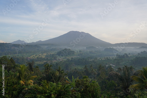 Agung volcano on the island of Bali