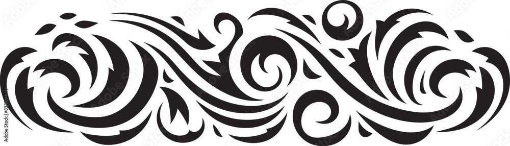 Fototapeta premium Ethnic Tribal Icon Polynesian Stripe Logo Tattoo Design Emblem Tribal Pattern Logo