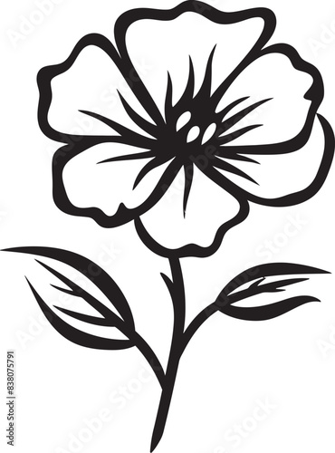 Wallpaper Mural Graceful Prairie Rose Design Graphic Emblem Prairie Rose Silhouette Symbol Design Torontodigital.ca