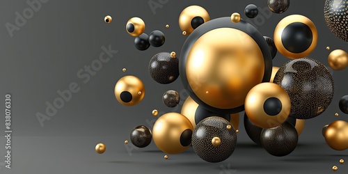 a image of a bunch of shiny balls and a sphere