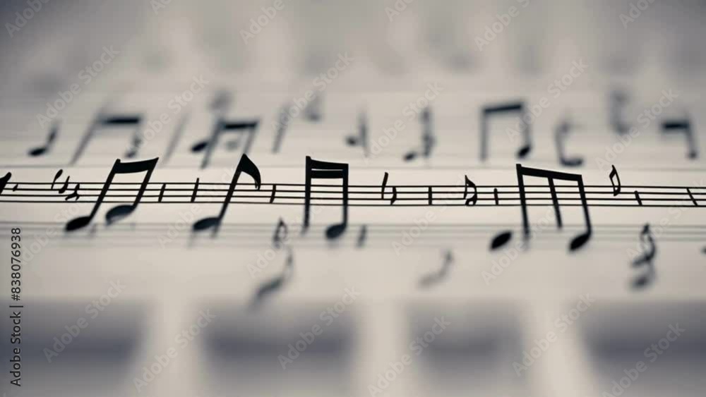 Twitching musical notes loopable background Twitching musical notes loopable background