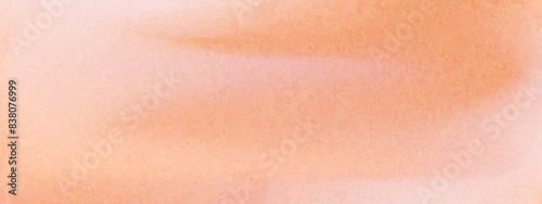 Peach gradient grain background with abstract wave. Nude, peach and apricot gradient soft color. Warm fuzz bg for wallpaper. Vector illustration