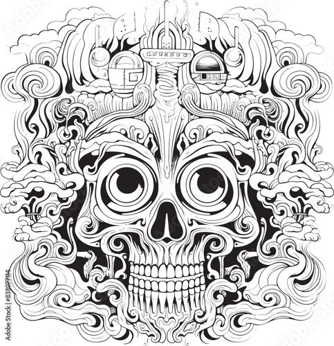 Delirium Descent Psychedelic Nightmares in Graphic Artistry Midnight Reveries Nightmare Coloring Book and Icon Collection