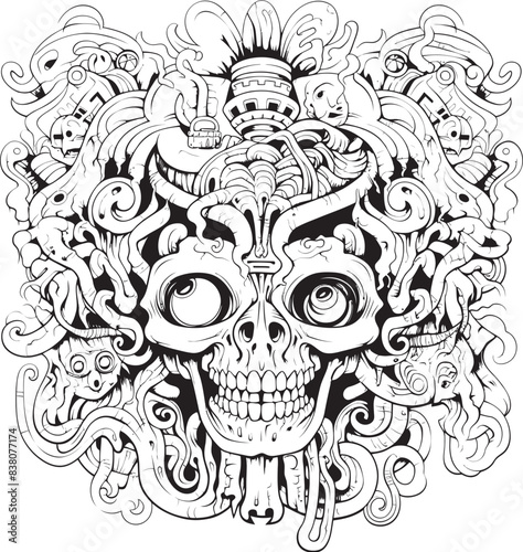 Cosmic Nightmares Psychedelic Coloring Book and Iconic Design Labyrinthine Dreams Psychedelic Nightmare Art and Iconic Designs
