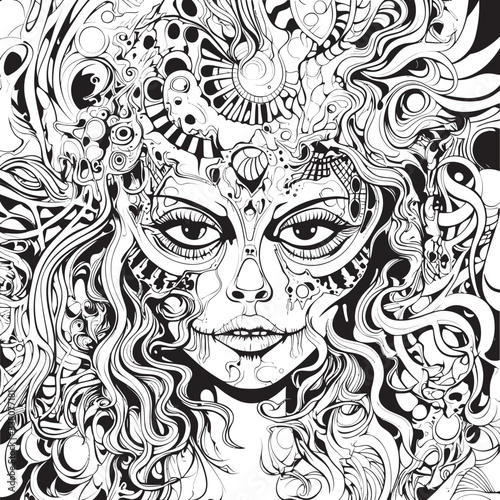 Midnight Reveries Nightmare Coloring Book and Icon Collection Esoteric Nightmares Psychedelic Designs and Iconic Art