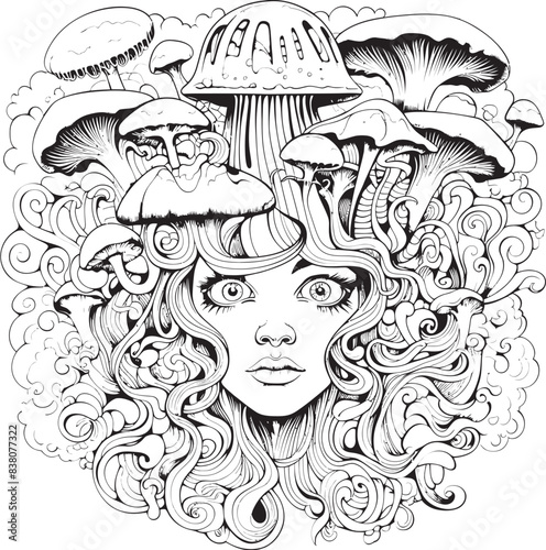 Labyrinth of Fear Nightmare Coloring Book and Icon Design Chaotic Cosmos Psychedelic Nightmares in Art and Iconography