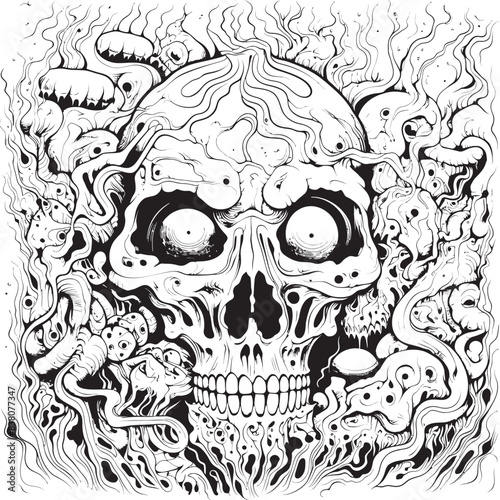 Psychedelic Paradox Nightmare Coloring and Iconic Art Enchanted Nightmares Psychedelic Nightmare Art and Iconic Designs