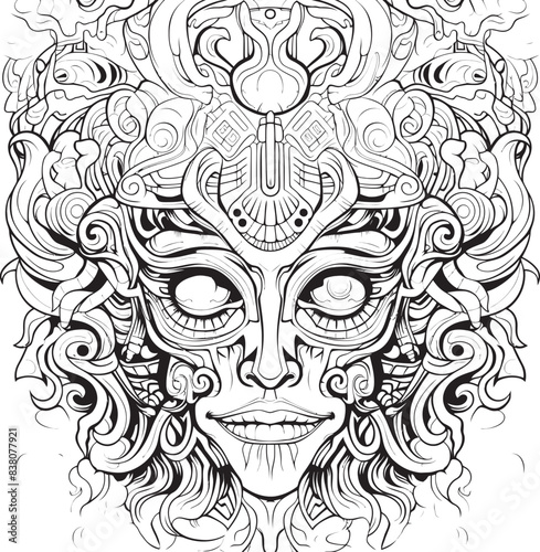 Ethereal Echoes Psychedelic Nightmares in Icon Design Twisted Reveries Psychedelic Nightmare Coloring Book and Icon