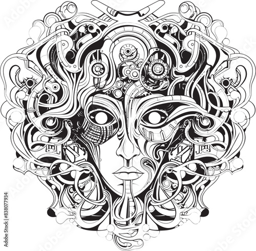 Twisted Reveries Psychedelic Nightmare Coloring Book and Icon Lunar Lullabies Psychedelic Nightmares in Logo Design