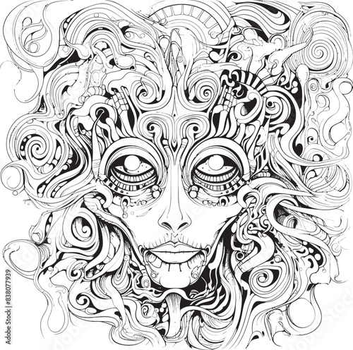 Gothic Dreamscape Psychedelic Nightmare Coloring and Icon Illusory Horizons Iconic Nightmares in Graphic Design