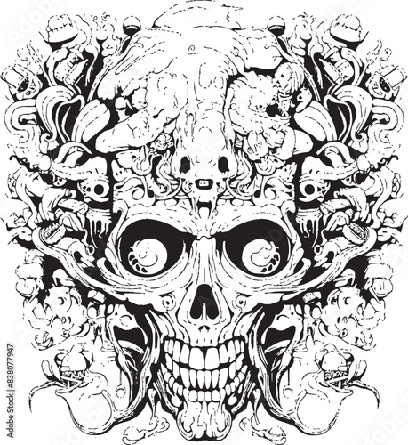 Lunar Lullabies Psychedelic Nightmares in Logo Design Gothic Dreamscape Psychedelic Nightmare Coloring and Icon