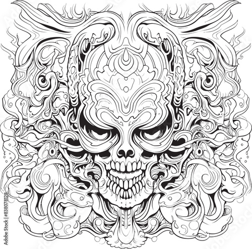 Labyrinthine Lament Nightmare Coloring Book and Iconic Design Obscure Phantasms Psychedelic Nightmares in Graphic Art