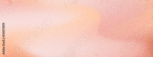 Peach gradient grain background with abstract wave. Nude, peach and apricot gradient soft color. Warm fuzz bg for wallpaper. Vector illustration