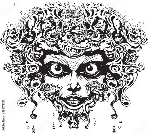 Eerie Escapades Psychedelic Nightmares in Graphic Art Melancholic Madness Coloring Book and Iconic Nightmare Designs
